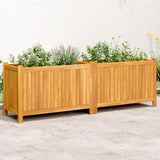 bac a fleurs acacia massif sac non tisse drainage 153 x 38 x 50 cm 1 | jardinna