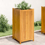 bac a fleurs acacia massif sac non tisse drainage 50 x 50 x 100 cm 1 | jardinna