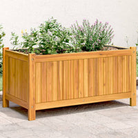 bac a fleurs acacia massif sac non tisse drainage 80 x 42 x 40 cm 1 | jardinna