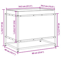 bac a fleurs bois pieds structure acier durable 10 | jardinna