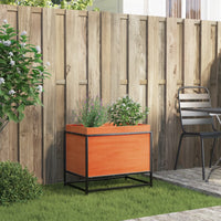 bac a fleurs bois pieds structure acier durable 3 | jardinna