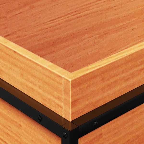 bac a fleurs bois pieds structure acier durable 8 | jardinna