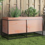 bac a fleurs bois pieds structure acier durable bois massif douglas 100 x 40 x 50 cm 1 | jardinna