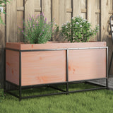 bac a fleurs bois pieds structure acier durable bois massif douglas 100 x 40 x 50 cm 1 | jardinna