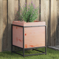 bac a fleurs bois pieds structure acier durable bois massif douglas 40 x 40 x 50 cm 1 | jardinna