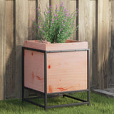 bac a fleurs bois pieds structure acier durable bois massif douglas 40 x 40 x 50 cm 1 | jardinna