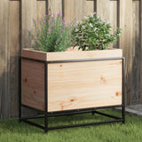 bac a fleurs bois pieds structure acier durable bois massif pin 60 x 40 x 50 cm 1 | jardinna