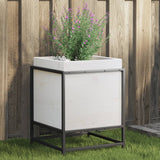 bac a fleurs bois pieds structure acier durable pin blanc 40 x 40 x 50 cm 1 | jardinna