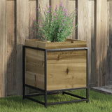 bac a fleurs bois pieds structure acier durable pin impregne 40 x 40 x 50 cm 1 | jardinna