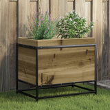 bac a fleurs bois pieds structure acier durable pin impregne 60 x 40 x 50 cm 1 | jardinna