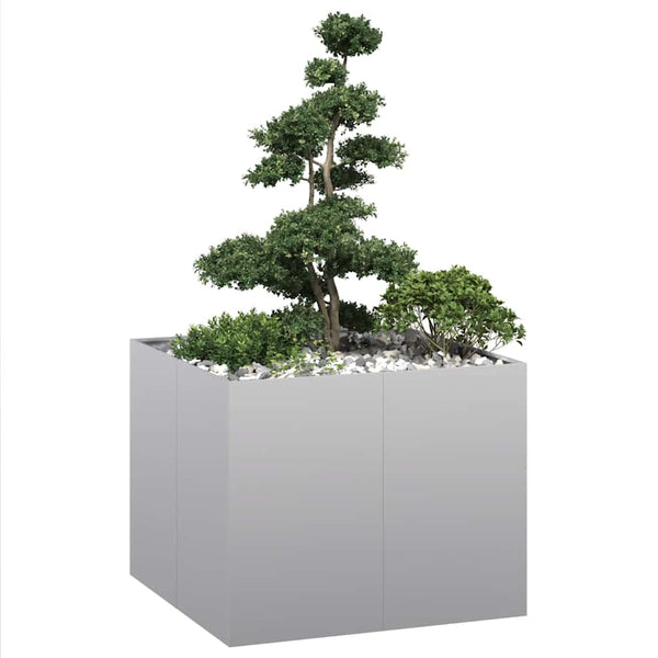 bac a fleurs rectangulaire acier design tailles variees 100 x 100 x 80 cm 1 | jardinna