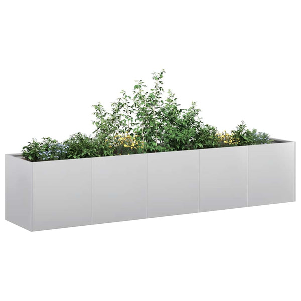 bac a fleurs rectangulaire acier design tailles variees 200 x 40 x 40 cm 1 | jardinna