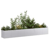 bac a fleurs rectangulaire acier design tailles variees 280 x 40 x 40 cm 1 | jardinna
