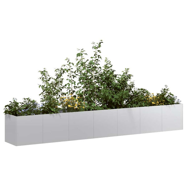bac a fleurs rectangulaire acier design tailles variees 280 x 40 x 40 cm 1 | jardinna