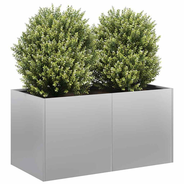 bac a fleurs rectangulaire acier design tailles variees 80 x 40 x 40 cm 1 | jardinna