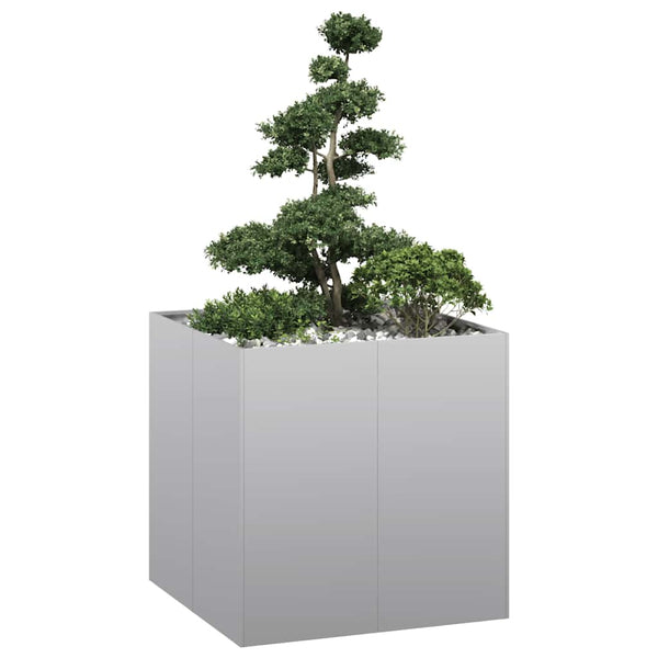 bac a fleurs rectangulaire acier design tailles variees 80 x 80 x 80 cm 1 | jardinna