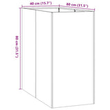bac a fleurs rectangulaire acier design tailles variees 9 | jardinna