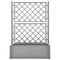 bac a fleurs treillis arrosage auto design rotin 35 90l 3 | jardinna