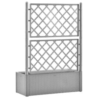 bac a fleurs treillis arrosage auto design rotin 35 90l 5 | jardinna