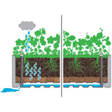 bac a fleurs treillis arrosage auto design rotin 35 90l 7 | jardinna