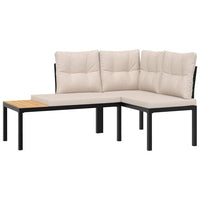 banc jardin coussins confortables acier resistant 4 pcs 3 | jardinna
