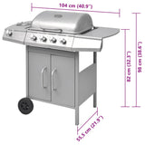 barbecue a gaz 4 1 zone cuisson acier inoxydable 9 | jardinna