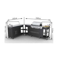 barbecue a gaz 4 bruleurs acier inoxydable 6 | jardinna