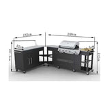 barbecue a gaz 4 bruleurs acier inoxydable 6 | jardinna
