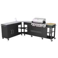barbecue a gaz 4 bruleurs acier inoxydable 7 | jardinna