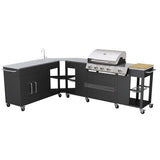 barbecue a gaz 4 bruleurs acier inoxydable 7 | jardinna