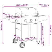 barbecue a gaz 4 bruleurs argente acier inoxydable 11 | jardinna