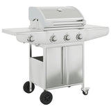 barbecue a gaz 4 bruleurs argente acier inoxydable 2 | jardinna