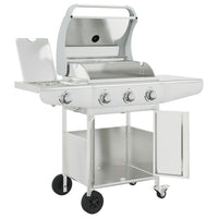 barbecue a gaz 4 bruleurs argente acier inoxydable 6 | jardinna