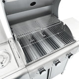 barbecue a gaz 4 bruleurs argente acier inoxydable 9 | jardinna