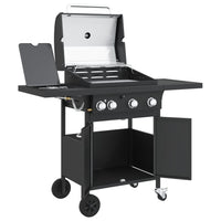 barbecue a gaz 4 bruleurs noir acier enduit poudre 6 | jardinna