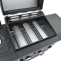 barbecue a gaz 4 bruleurs noir acier enduit poudre 9 | jardinna