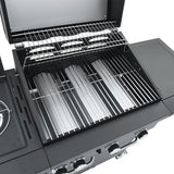 barbecue a gaz 4 bruleurs noir acier enduit poudre 9 | jardinna