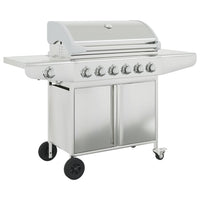barbecue a gaz 7 bruleurs acier inoxydable blanc 2 | jardinna