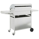 barbecue a gaz 7 bruleurs acier inoxydable blanc 5 | jardinna