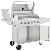 barbecue a gaz 7 bruleurs acier inoxydable blanc 6 | jardinna