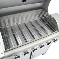 barbecue a gaz 7 bruleurs acier inoxydable blanc 9 | jardinna