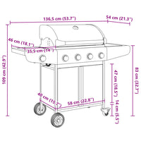 barbecue a gaz acier inoxydable 4 bruleurs 12 kw 11 | jardinna