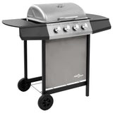 barbecue a gaz haute performance acier resistant amovible noir argente 4 bruleurs 1 | jardinna