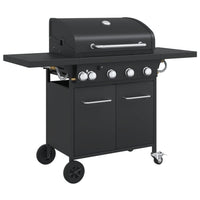 barbecue a gaz noir acier enduit poudre gamme pro 2 | jardinna