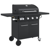 barbecue a gaz noir acier enduit poudre gamme pro 2 | jardinna