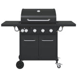 barbecue a gaz noir acier enduit poudre gamme pro 3 | jardinna