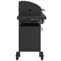 barbecue a gaz noir acier enduit poudre gamme pro 4 | jardinna