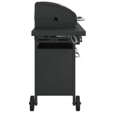 barbecue a gaz noir acier enduit poudre gamme pro 4 | jardinna