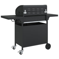 barbecue a gaz noir acier enduit poudre gamme pro 5 | jardinna