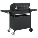 barbecue a gaz noir acier enduit poudre gamme pro 5 | jardinna